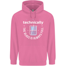 Technically the Glass is Always Full Science Funny Mens 80% Cotton Hoodie Azelea