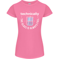 Technically the Glass is Always Full Science Funny Womens Petite Cut T-Shirt Azalea