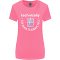 Technically the Glass is Always Full Science Funny Womens Wider Cut T-Shirt Azalea