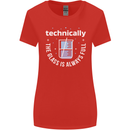 Technically the Glass is Always Full Science Funny Womens Wider Cut T-Shirt Red