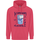 Technically the Glass is Always Full Science Geek Childrens Kids Hoodie Heliconia