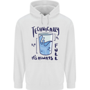 Technically the Glass is Always Full Science Geek Childrens Kids Hoodie White