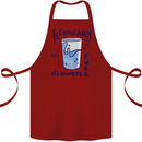 Technically the Glass is Always Full Science Geek Cotton Apron 100% Organic Maroon