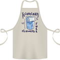 Technically the Glass is Always Full Science Geek Cotton Apron 100% Organic Natural