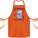 Technically the Glass is Always Full Science Geek Cotton Apron 100% Organic Orange