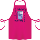 Technically the Glass is Always Full Science Geek Cotton Apron 100% Organic Pink