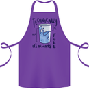 Technically the Glass is Always Full Science Geek Cotton Apron 100% Organic Purple
