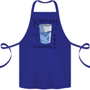 Technically the Glass is Always Full Science Geek Cotton Apron 100% Organic Royal Blue