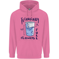 Technically the Glass is Always Full Science Geek Mens 80% Cotton Hoodie Azelea