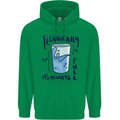 Technically the Glass is Always Full Science Geek Mens 80% Cotton Hoodie Irish Green