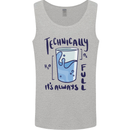 Technically the Glass is Always Full Science Geek Mens Vest Tank Top Sports Grey