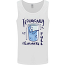 Technically the Glass is Always Full Science Geek Mens Vest Tank Top White