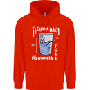 Technically the Glass is Always Full Science Nerd Childrens Kids Hoodie Bright Red