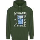 Technically the Glass is Always Full Science Nerd Childrens Kids Hoodie Forest Green
