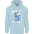 Technically the Glass is Always Full Science Nerd Childrens Kids Hoodie Light Blue