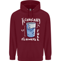 Technically the Glass is Always Full Science Nerd Childrens Kids Hoodie Maroon