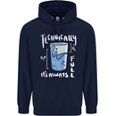 Technically the Glass is Always Full Science Nerd Childrens Kids Hoodie Navy Blue