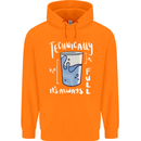 Technically the Glass is Always Full Science Nerd Childrens Kids Hoodie Orange