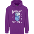 Technically the Glass is Always Full Science Nerd Childrens Kids Hoodie Purple