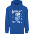 Technically the Glass is Always Full Science Nerd Childrens Kids Hoodie Royal Blue