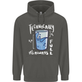 Technically the Glass is Always Full Science Nerd Childrens Kids Hoodie Storm Grey