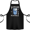Technically the Glass is Always Full Science Nerd Cotton Apron 100% Organic Black
