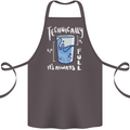 Technically the Glass is Always Full Science Nerd Cotton Apron 100% Organic Dark Grey