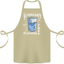 Technically the Glass is Always Full Science Nerd Cotton Apron 100% Organic Khaki