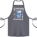 Technically the Glass is Always Full Science Nerd Cotton Apron 100% Organic Steel