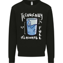 Technically the Glass is Always Full Science Nerd Kids Sweatshirt Jumper Black