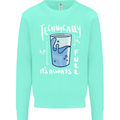 Technically the Glass is Always Full Science Nerd Kids Sweatshirt Jumper Peppermint