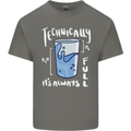 Technically the Glass is Always Full Science Nerd Kids T-Shirt Childrens Charcoal