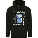 Technically the Glass is Always Full Science Nerd Mens 80% Cotton Hoodie Black