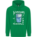 Technically the Glass is Always Full Science Nerd Mens 80% Cotton Hoodie Irish Green