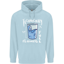 Technically the Glass is Always Full Science Nerd Mens 80% Cotton Hoodie Light Blue