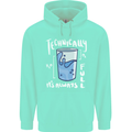 Technically the Glass is Always Full Science Nerd Mens 80% Cotton Hoodie Peppermint
