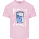 Technically the Glass is Always Full Science Nerd Mens Cotton T-Shirt Tee Top Light Pink