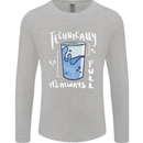 Technically the Glass is Always Full Science Nerd Mens Long Sleeve T-Shirt Sports Grey