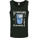 Technically the Glass is Always Full Science Nerd Mens Vest Tank Top Black