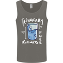 Technically the Glass is Always Full Science Nerd Mens Vest Tank Top Charcoal