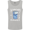 Technically the Glass is Always Full Science Nerd Mens Vest Tank Top Sports Grey