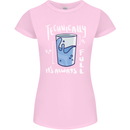 Technically the Glass is Always Full Science Nerd Womens Petite Cut T-Shirt Light Pink