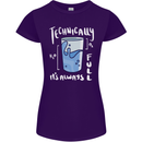 Technically the Glass is Always Full Science Nerd Womens Petite Cut T-Shirt Purple