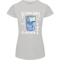 Technically the Glass is Always Full Science Nerd Womens Petite Cut T-Shirt Sports Grey