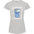 Technically the Glass is Always Full Science Nerd Womens Petite Cut T-Shirt Sports Grey
