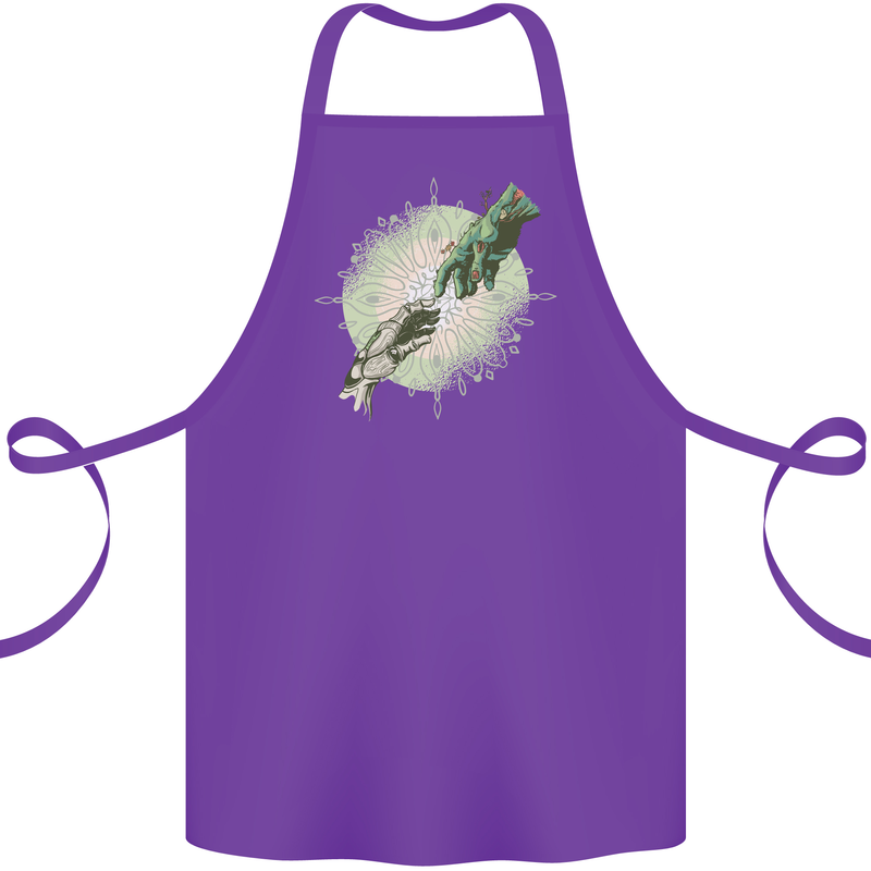 Technology Creation of Adam Parody Teck IT Cotton Apron 100% Organic Purple