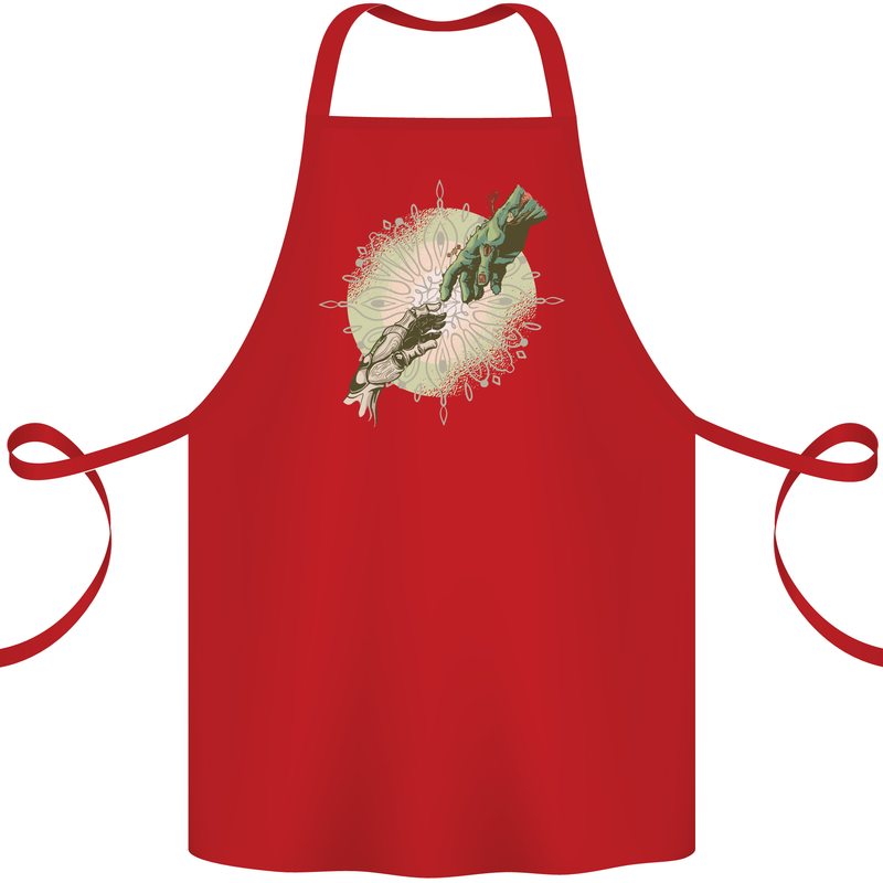 Technology Creation of Adam Parody Teck IT Cotton Apron 100% Organic Red