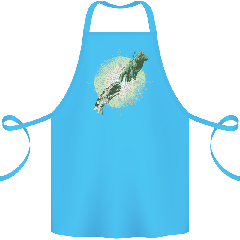 Technology Creation of Adam Parody Teck IT Cotton Apron 100% Organic Turquoise