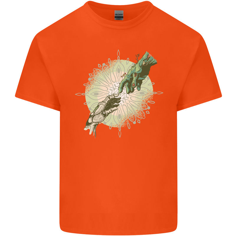Technology Creation of Adam Parody Teck IT Kids T-Shirt Childrens Orange