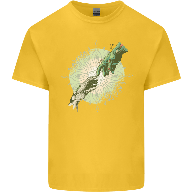 Technology Creation of Adam Parody Teck IT Kids T-Shirt Childrens Yellow